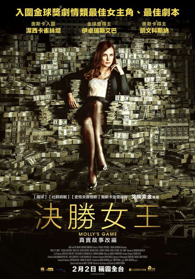 決勝女王_Molly's Game_電影海報